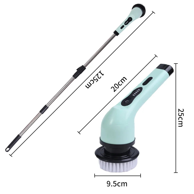 Cordless Spin Scrubber Electric Multipurpose Cleaning Brush for Kitchen Bathroom Toilet - Household Hair Brushes And Mops