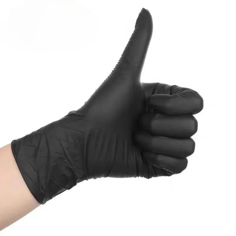 Gloves 20/50/100PCS Disposable Black Nitrile Gloves for Household Use Latex Free Powder Free Cleaning Gloves Tattoo  Hairdressing Tools